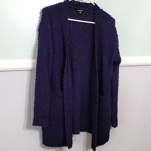 Navy popcorn cardigan